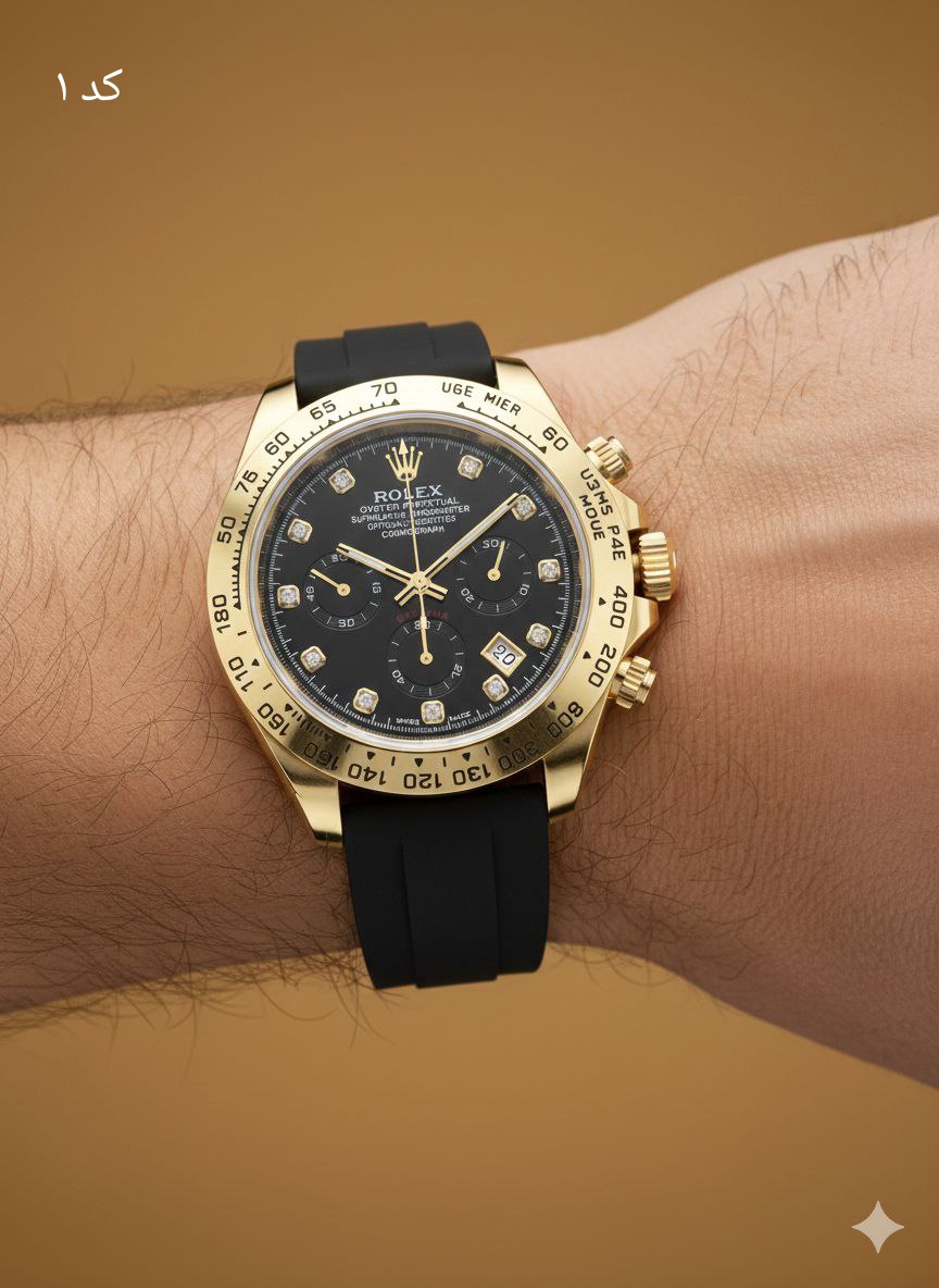 ساعت رولکس مردانه سه موتور فعال بند چرمی