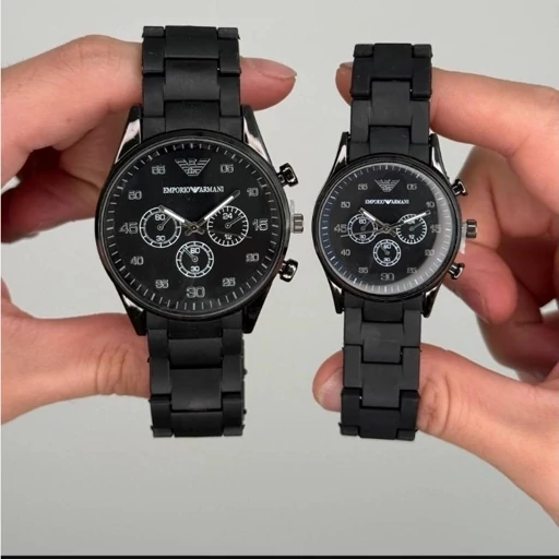 ست ساعت زنانه مردانه امپریو آرمانی طرح کرنوگراف